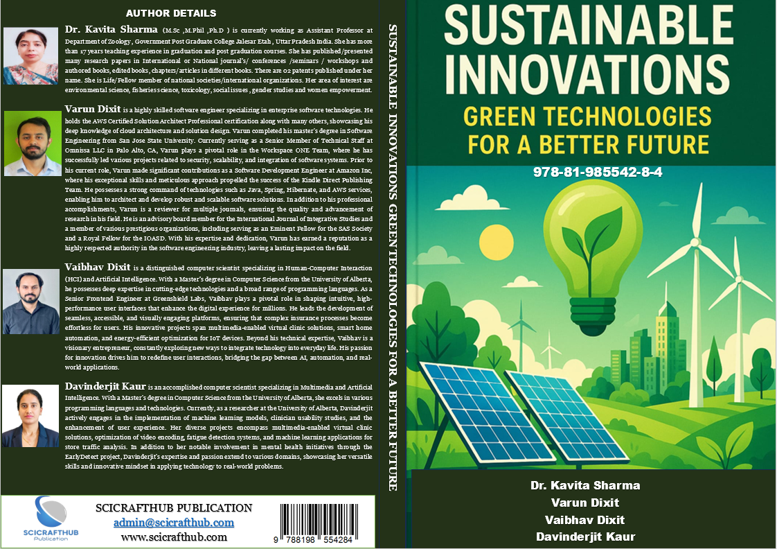 SUSTAINABLE INNOVATIONS GREEN TECHNOLOGIES FOR A BETTER FUTURE