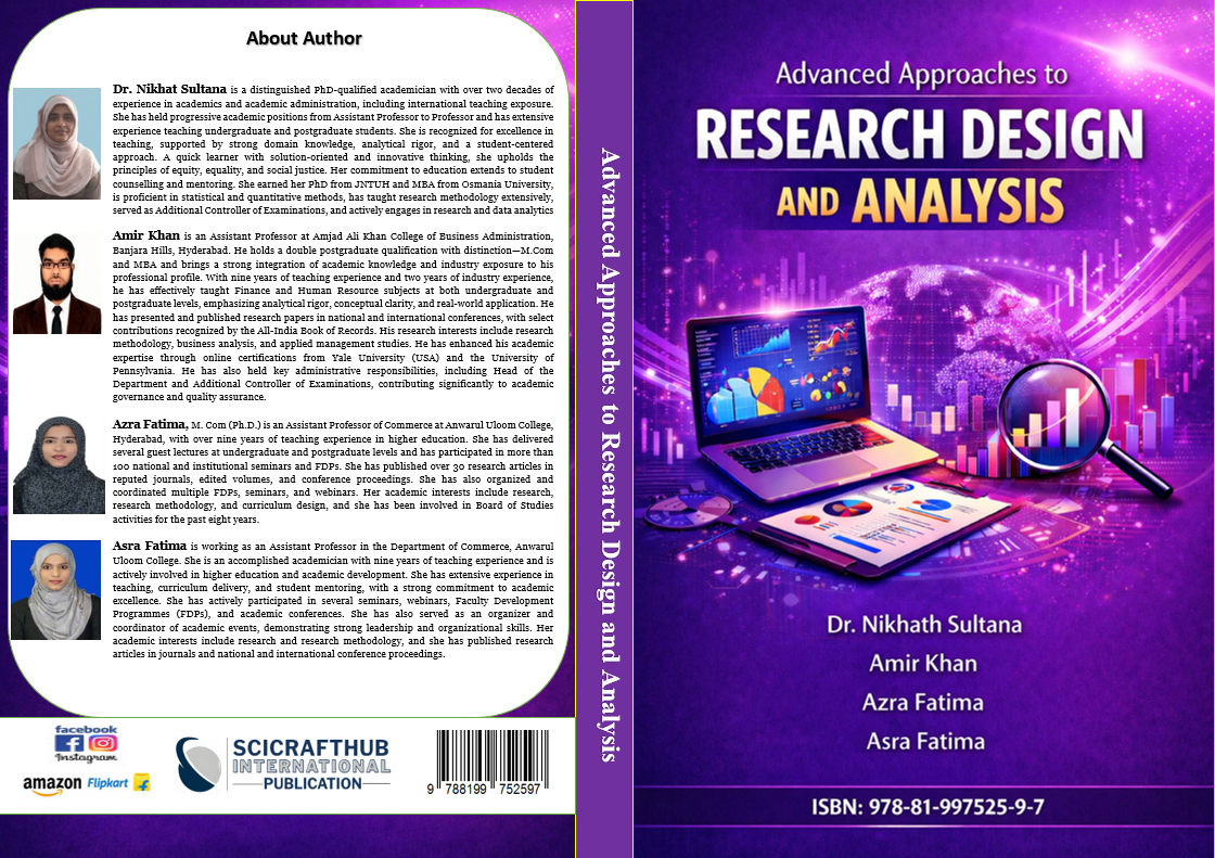 ADVANCED APPROACHES TO RESEARCH DESIGN AND ANALYSIS